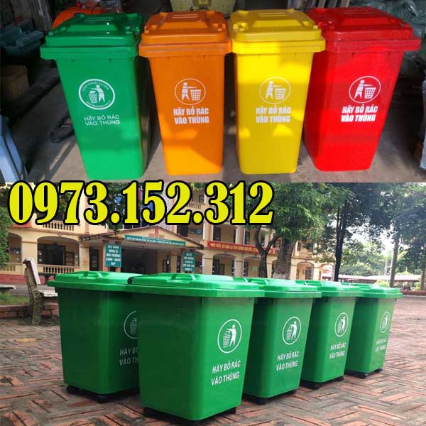 Thùng rác công cộng 60l 80l 120l 240l tại Hóc Môn HCM giá rẻ