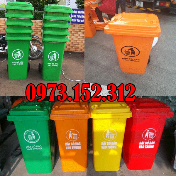  Thùng rác công cộng 50l 60l 80l 100l 120l 240l 660l tại Nam Định